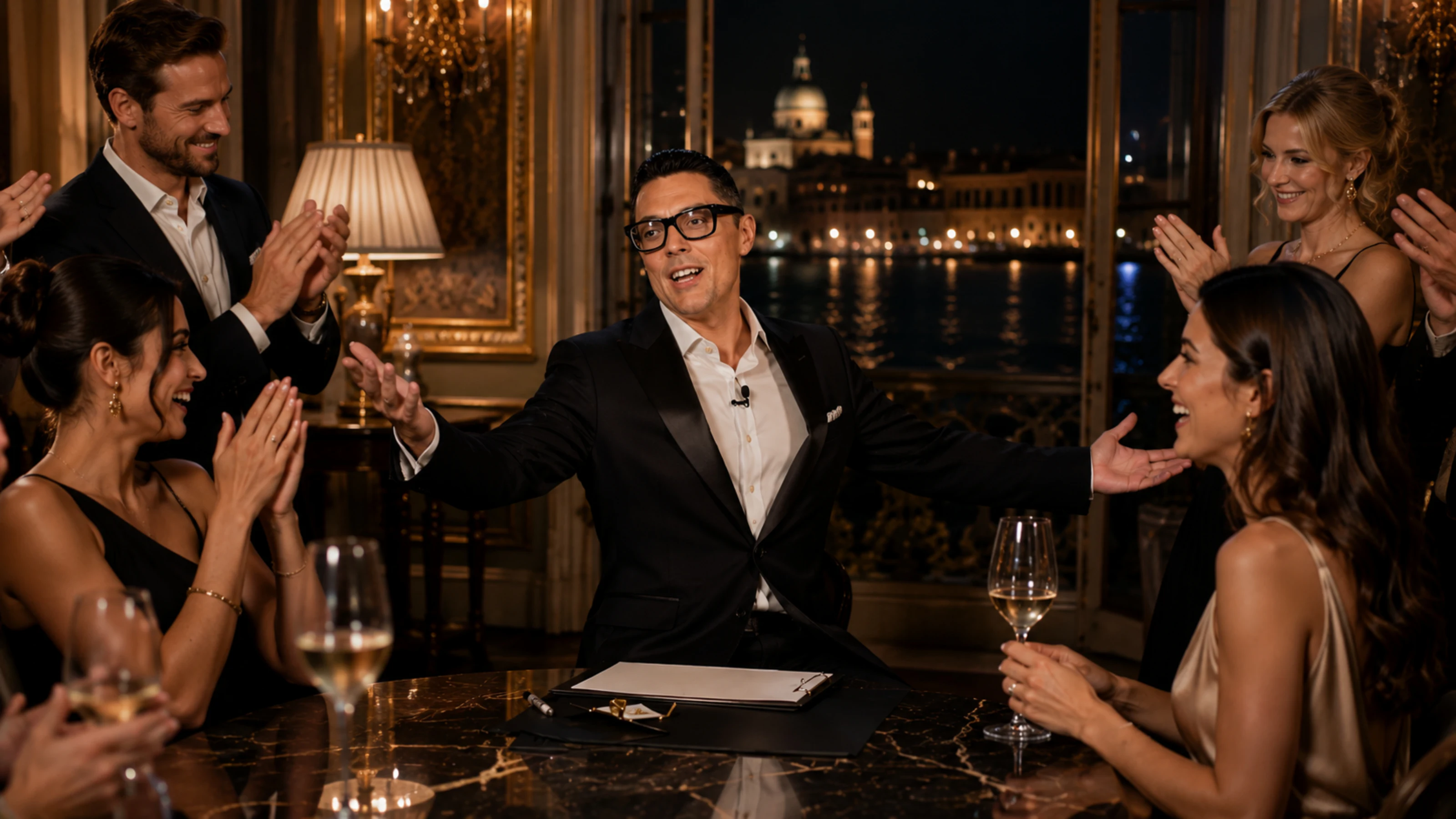 Intrattenimento esclusivo del mentalista dei VIP Luca Volpe per feste private d'élite